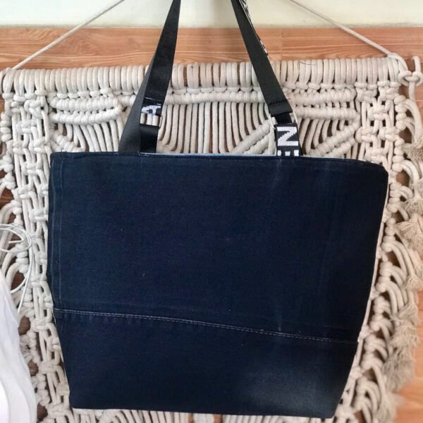 Bling Tote Bag From Old Jeans, The Accessory That Helps You Shine, Convenient Recycled Handbag, Sustainable Fashion Accessory, Unique Birthday Gift - Image 3