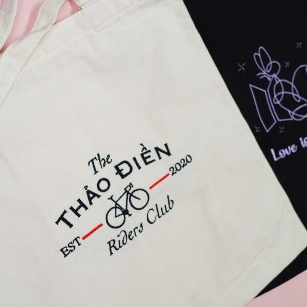 Personalized Line-Art Embroidered Tote Bag, Image & Message In Your Own Way, Personalized Bag, Various Color, Premium Fabric, Unique Birthday Gift, Personalized Gift - Image 6